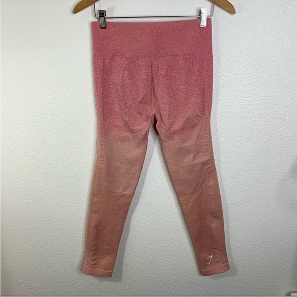 Gymshark Seamless Ombre Pink/Orange Leggings Size Medium - Picture 7 of 8